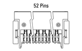 Abmessung Zero8 Socket gewinkelt 52-polig