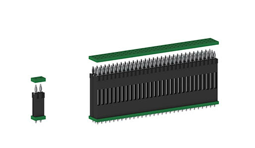 flexilink Leiterplattenverbinder in Einpresstechnik